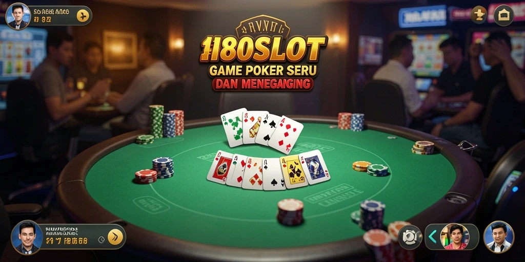 Screenshot gameplay 180SLOT menampilkan aksi seru permainan Poker.