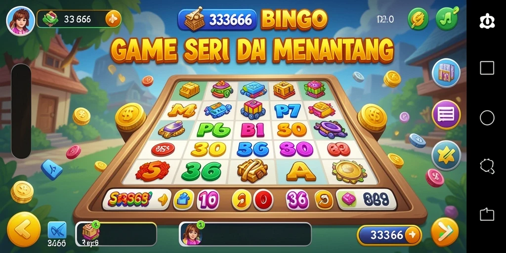 Tampilan gameplay seru dalam aplikasi Bingo 333666.