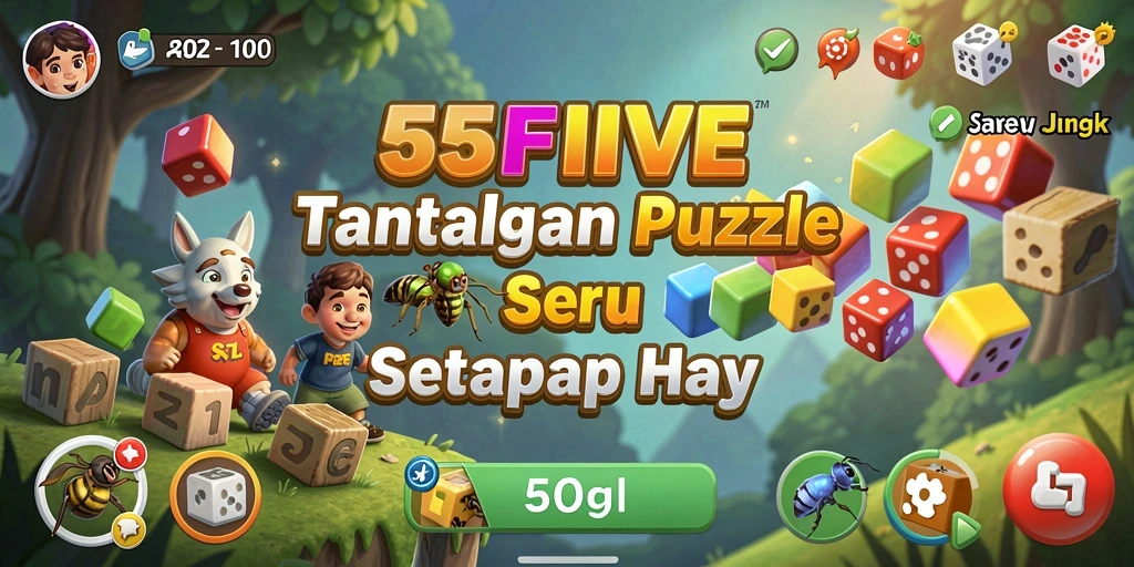 Screenshot gameplay 55FIVE yang menampilkan tantangan puzzle menarik.