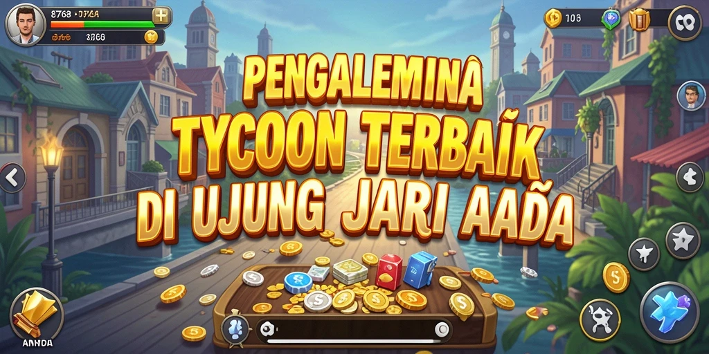 Tampilan gameplay menakjubkan dari 8768 yang menunjukkan dunia Tycoon.