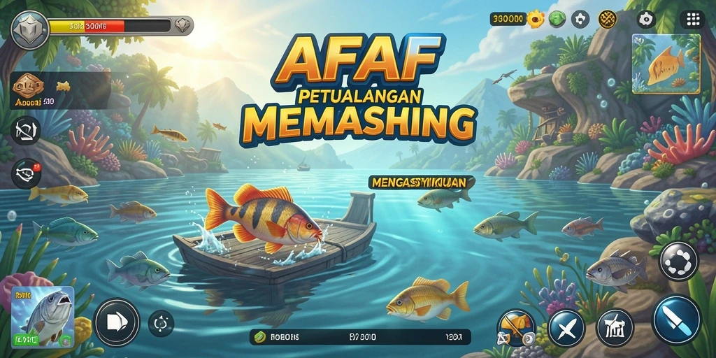 Screenshot AFAF menampilkan aksi memancing yang mendebarkan.