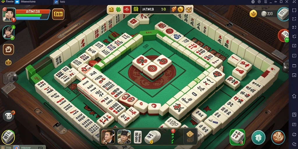 Screenshot gameplay ATM138 yang menunjukkan tantangan Mahjong yang menarik.