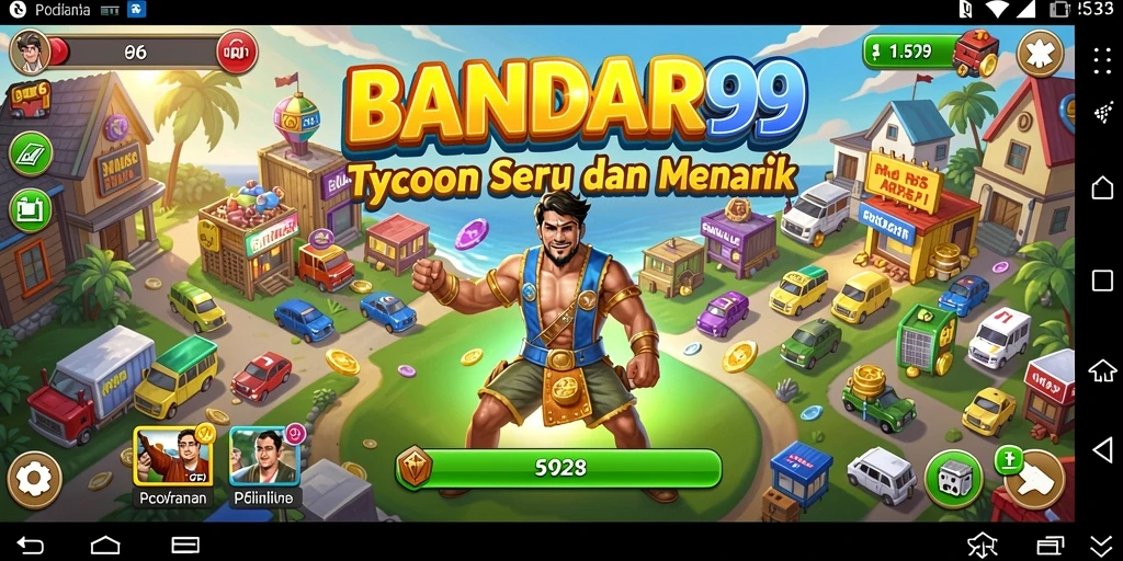 Screenshot utama BANDAR99 yang menampilkan gameplay menarik dalam pengelolaan bisnis Tycoon.