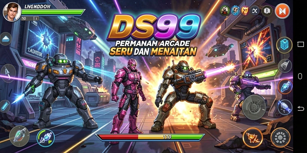 Screenshot gameplay DS99 menampilkan aksi seru dan berwarna.