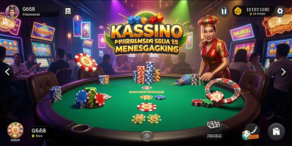 Tampilan gameplay menarik dari G668 dengan berbagai pilihan permainan Kasino.