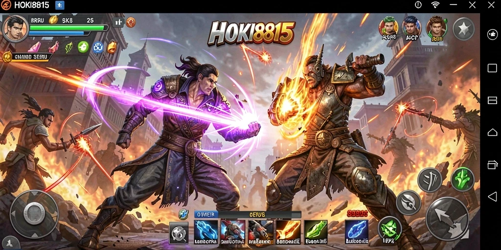 Tampilan aksi seru dalam gameplay HOKI8815 menantang adrenalin.