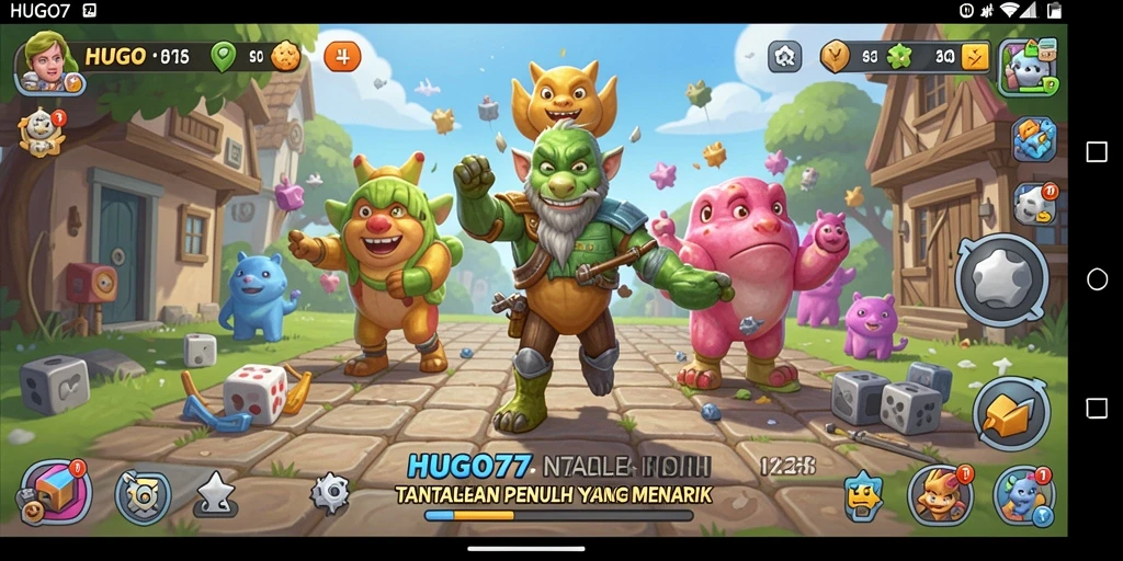 Screenshot gameplay HUGO77 dengan berbagai tantangan puzzle.