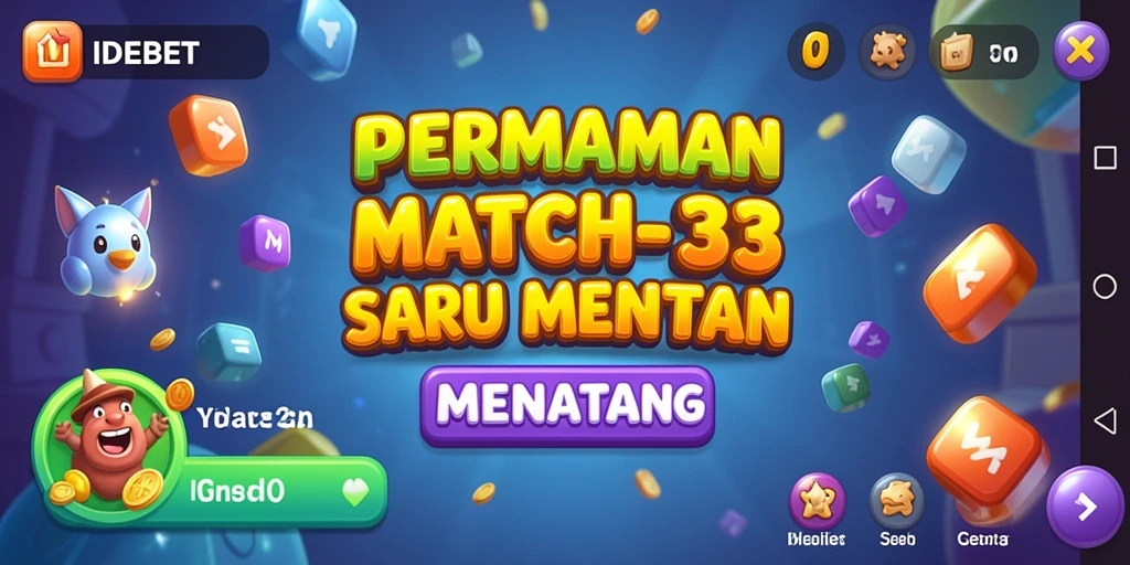 Tangkapan layar gameplay seru di IDEBET dengan kombinasi Match-3.