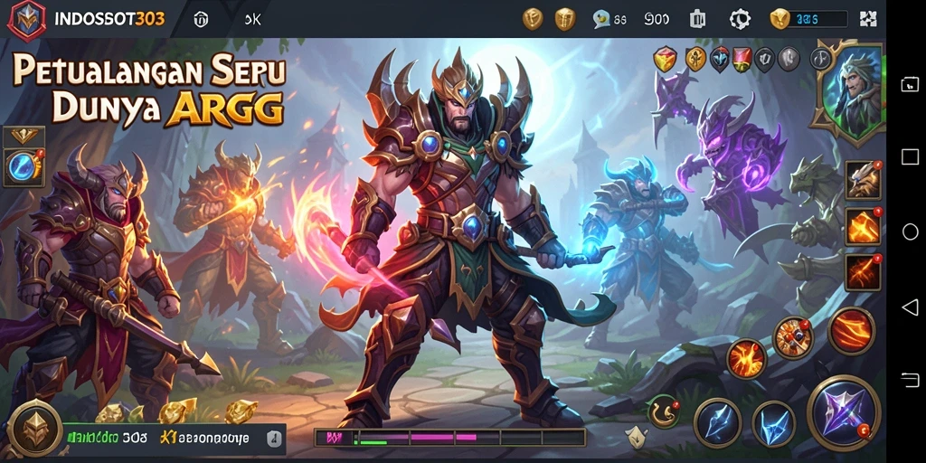 Screenshot gameplay ARPG INDOSLOT303 yang penuh aksi.