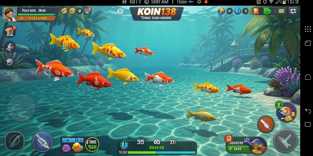 Tampilan grafik menakjubkan dalam gameplay Tembak Ikan KOIN138.