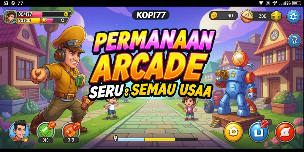 Tampilan gameplay KOPI77 yang seru dan penuh warna.