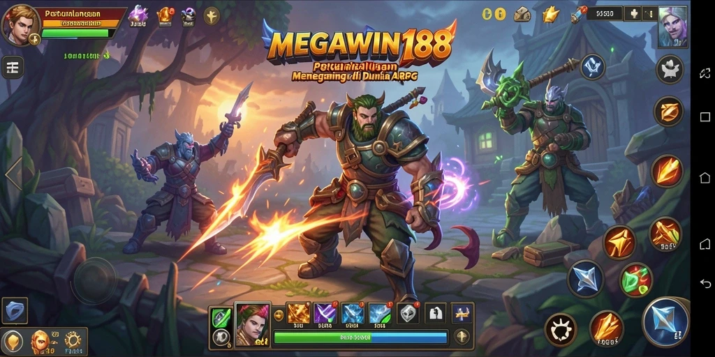Gameplay dinamis di dunia fantasi MEGAWIN188 yang seru.