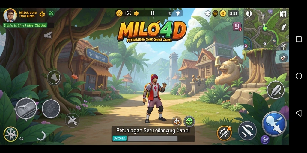 Tampilan screenshot gameplay MILO4D yang ceria dan menyenangkan.