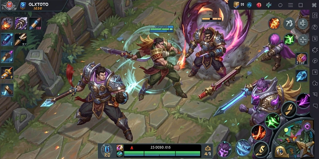 Tampilan gameplay menegangkan dalam OLXTOTO dengan pertempuran seru.
