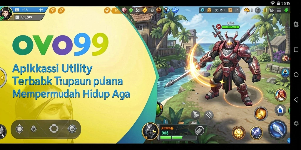 Tampilan antarmuka OVO99 yang modern dan intuitif.