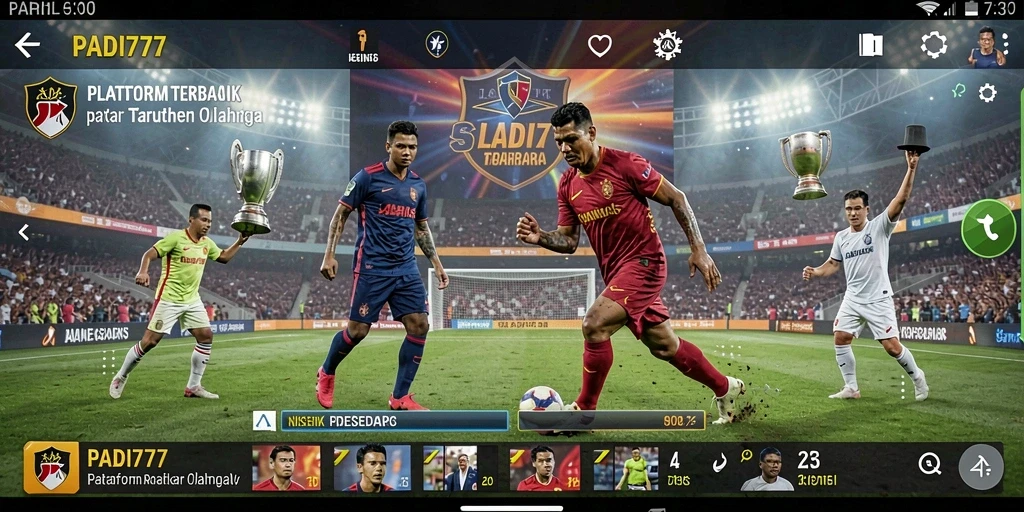 Screenshot PADI777 menampilkan taruhan olahraga yang dinamis dan interaktif.