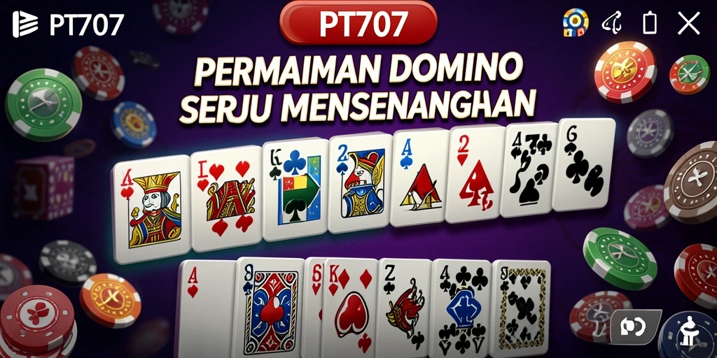 Tampilan gameplay menarik di PT707 dengan suasana domino yang menantang.