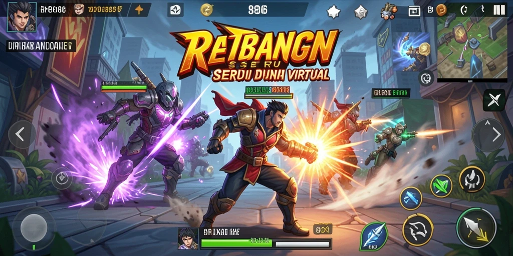 Screenshot utama RP886 menampilkan aksi pertarungan yang mendebarkan.