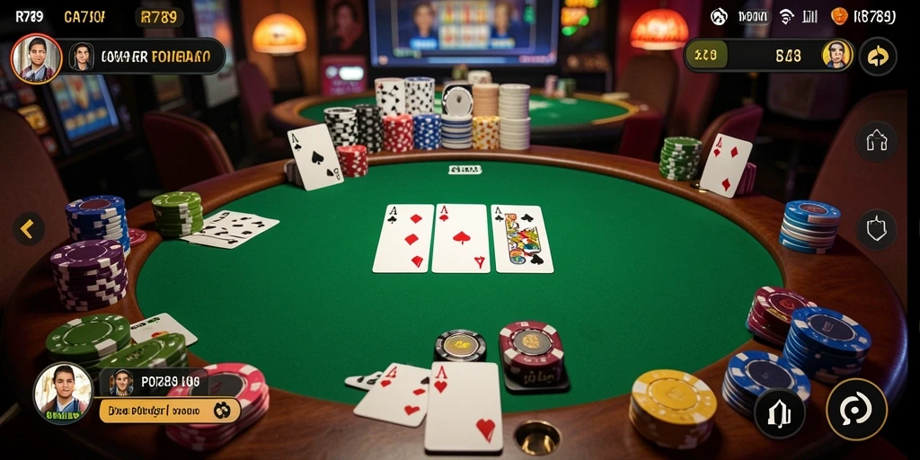 Screenshot gameplay menunjukkan keseruan dan strategi dalam bermain Poker.