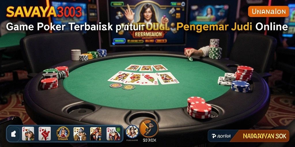 Screenshot gameplay SAVAYA303 menampilkan aksi poker yang seru dan interaktif.