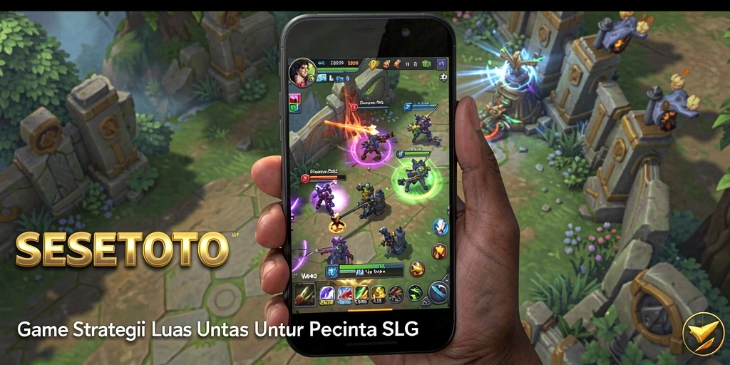 Gameplay SESETOTO yang menampilkan strategi pertempuran kerajaan.