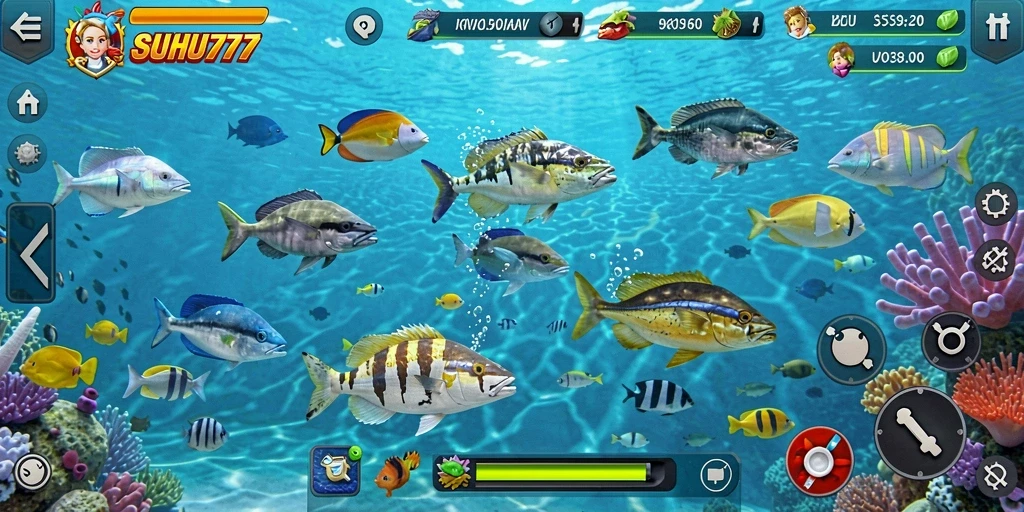 Screenshot gameplay menembak ikan di SUHU777.