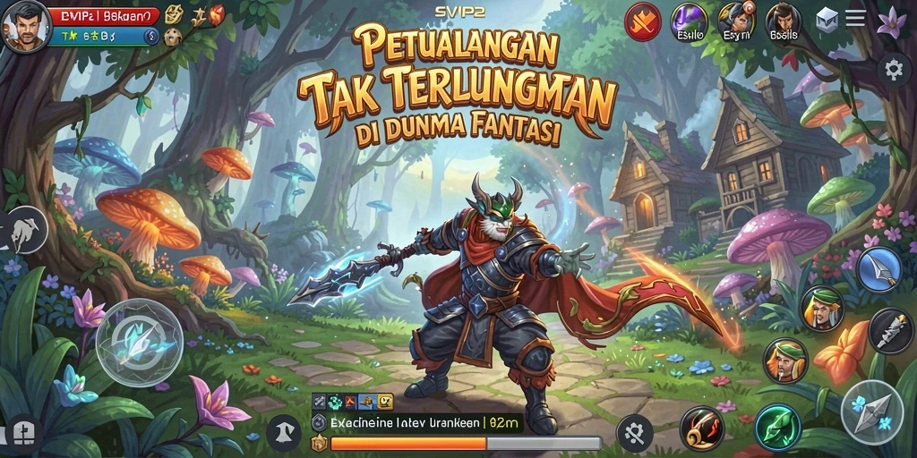 Screenshot gameplay SVIP2 menampilkan aksi seru dalam petualangan fantasi.