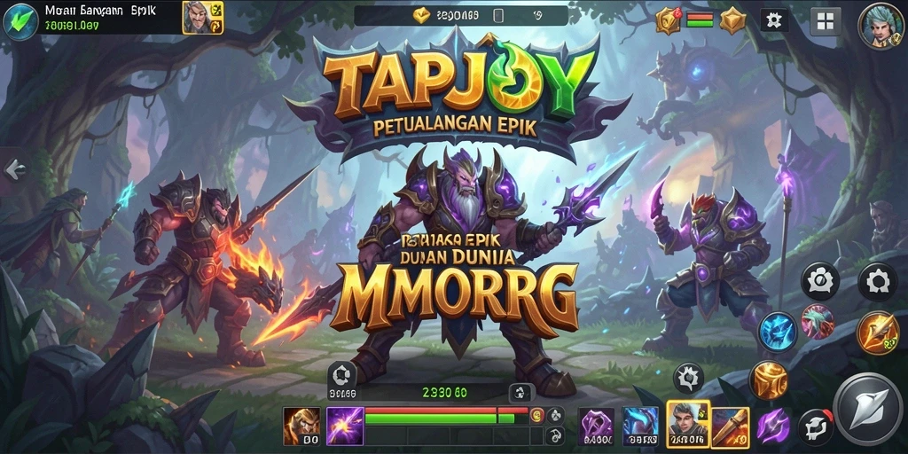 TAPJOY menampilkan aksi seru dan petualangan dalam game MMORPG.