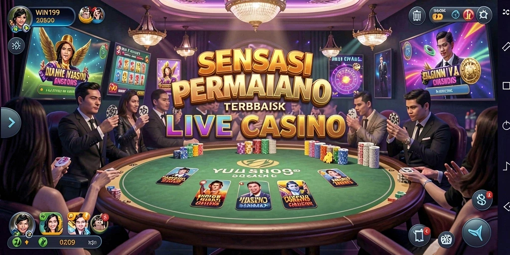 Tampilan Live Casino yang mendebarkan dengan dealer profesional.