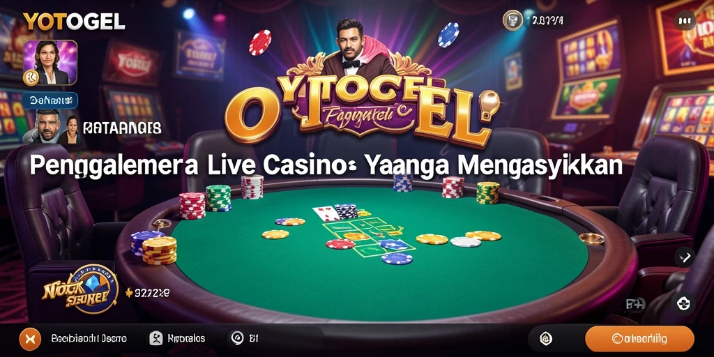 Screenshot gameplay YOTOGEL menampilkan dealer live yang interaktif dan permainan kasino.