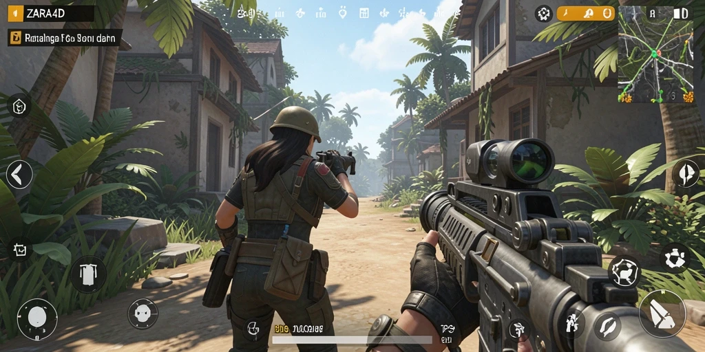 Tampilan gameplay ZARA4D yang memukau dalam pertempuran TPS.